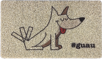 Felpudo Vinilo Rizo Guau 40x70